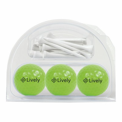Golf Balls & Tees Clamshell Pack